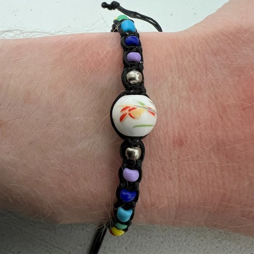 Floral flower rainbow bead - floral,