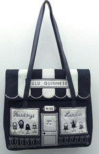 Rare Early Lulu Guinness handbags shop front fellt bag & dustbag
