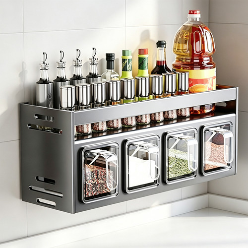 Spice herb jar rack holder - herb,