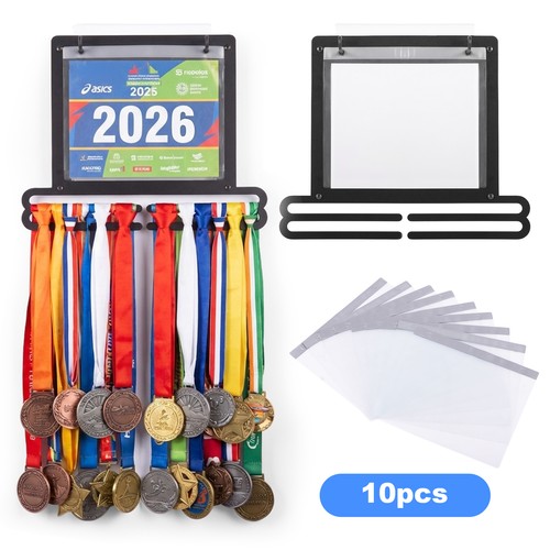 Wall mounted medal bib display - wall-mounted,
