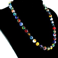 Murano Glass Necklace Multi
