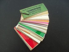 vintage 70's Rank Strand Electric Ltd 'Cinemoid' celluloid sample reference book
