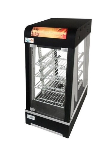 Black heated food display - black,