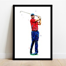 TIGER WOODS FRAMED ART PRINT.