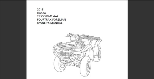 2018 honda trx500fm1 - honda,