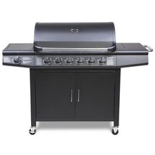 CosmoGrill Outdoor Gas Grill 6+1 Barbecue Stainless Steel With Side Burner BBQ