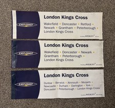 3x East Coast Intercity Railway Carriage Labels