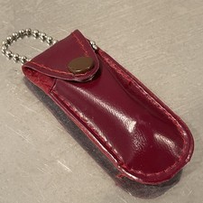 Leather nail clipper case/pouch nail clipper holder Real Leather Burgundy