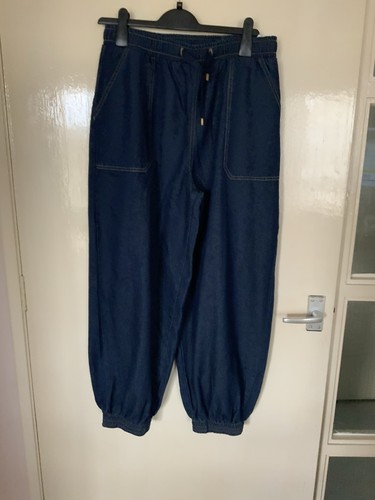Ladies navy balloon jeans - balloon, new