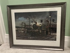 “Storm over Southall Shed” signed locomotive print by Terence Cuneo