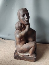 Vintage Large Painted Plaster