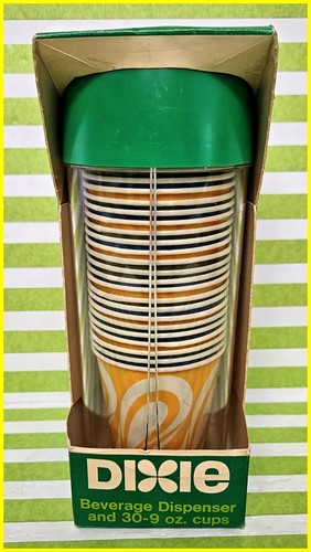 1970s green dixie beverage - beverage, cup