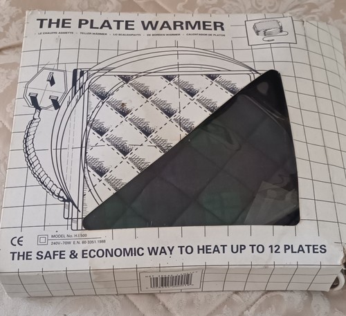 The plate warmer heats - plate, up