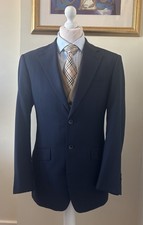French Eye Navy Pure Wool