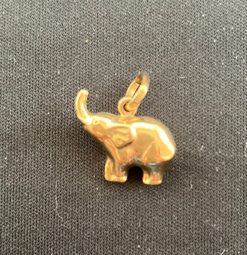 Elephant charm pendant - elephant, (9ct