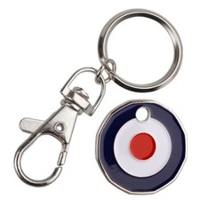 Red White Blue RAF Roundel £1 Supermarket Locker Trolley Token Keyring