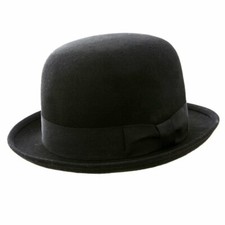 Classic Mens Black Bowler Hat