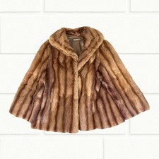 Vintage Real Fur Cape Coat
