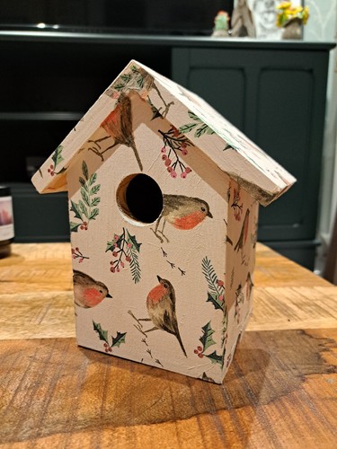 Small decoupage bird - decoupage,