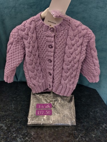 Mths lilac aran cardigan - mths,