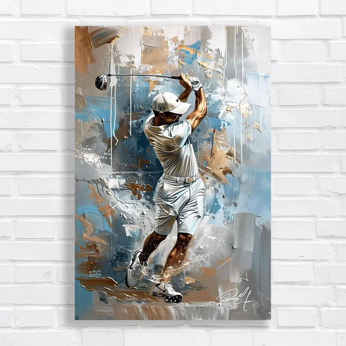 Powerful golf swing abstract - swing,