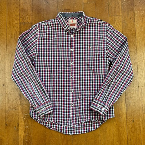 Baracuta red plaid button - button, up