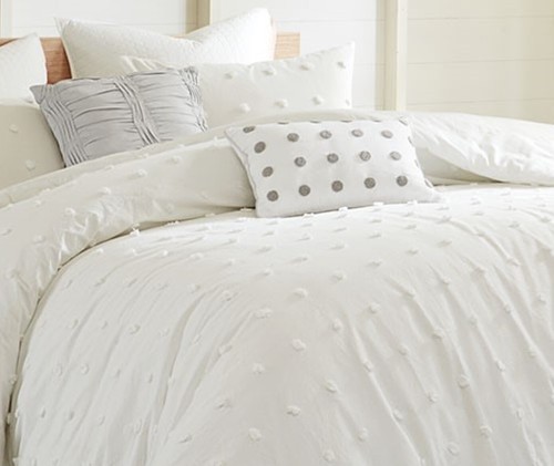 Ivory cotton dots - ivory,