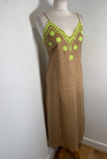 ZARA strappy embroidered shift