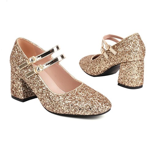 Ladies bling mary janes shoes - bling,