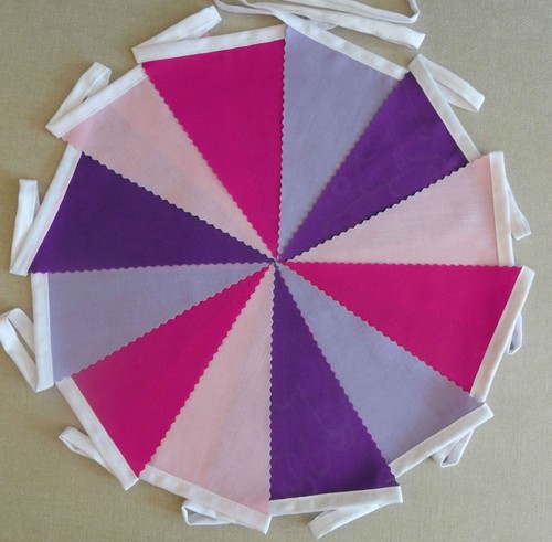 Bunting cerise pink purple - cerise,