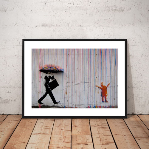 Banksy wall art poster - wall,