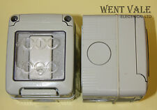 Gewiss GW 27 001 IP55 Enclosure with GW 20 503 16a Double Pole Switch Used