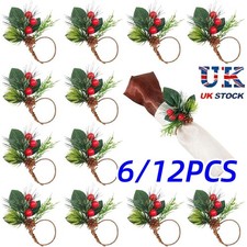 6/12Pcs Christmas Napkin Rings