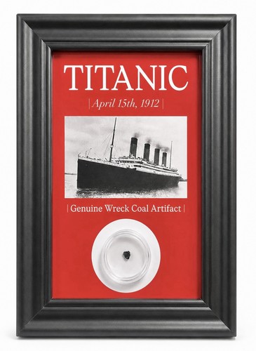 Titanic coal framed artifact - titanic, |