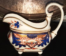 Opulent Regency Derby 'Kings' Pattern Porcelain HelmeIn  Milk Jug C 1806+
