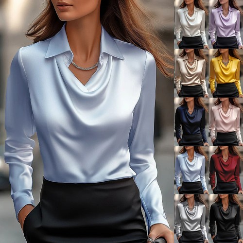 Ladies satin silk tee shirts - tee,