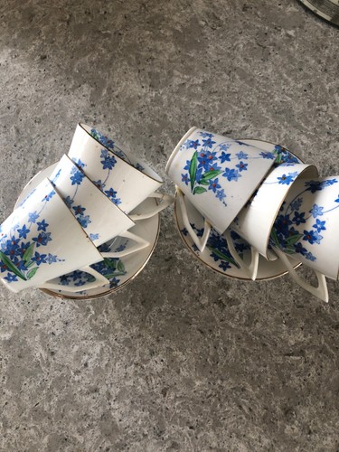 Antique bone china tea cups - antique,