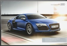 Audi R8 2013-14 UK Market Sales Brochure Coupe Spyder V8 V10 Plus
