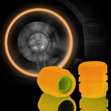 4x Universal Fluorescent Luminous Motorcycle Car Tire Valve Stem Cap Cover Decor