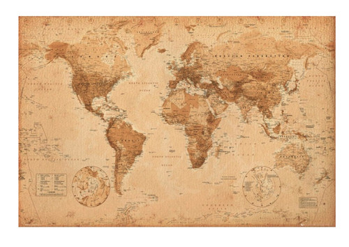 World map antique - antique, maxi