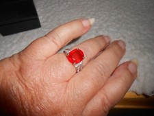 18ct Sunset Sapphire Solitaire 4ct/Diamond Ring...white gold..certified £3950