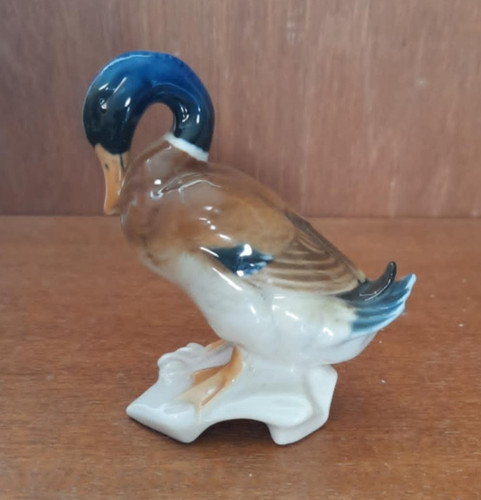 Vintage porcelain blue mallard - porcelain,