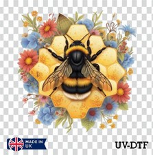 Floral bee honey comb - honey, uv
