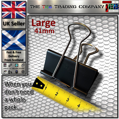 Large 41mm binder - binder, black