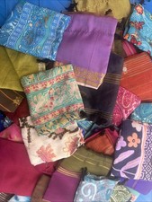 Upcycled sari gift bags - 20,