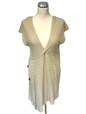  KAREN COLE CREAM FINE KNIT V