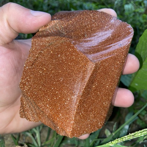 Amber goldstone large rough - amber,