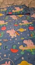 Peppa Pig Reversible Single Bed Duvet Cover Set. Polyester Microfibre. Pre-owned