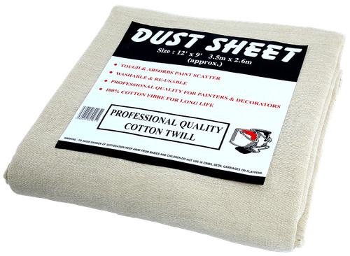Cotton twill dust sheets - twill,