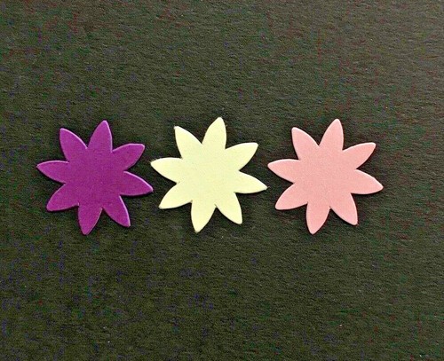 Flowers die cut card - (8,